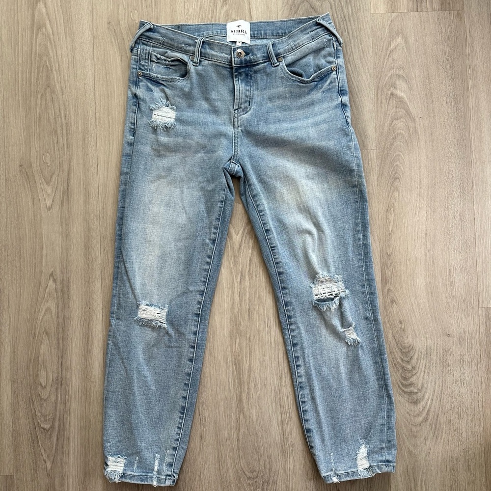 Serra Cropped Skinny Distressed Jean